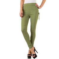 Damen Leggings mit Schnürung - grün