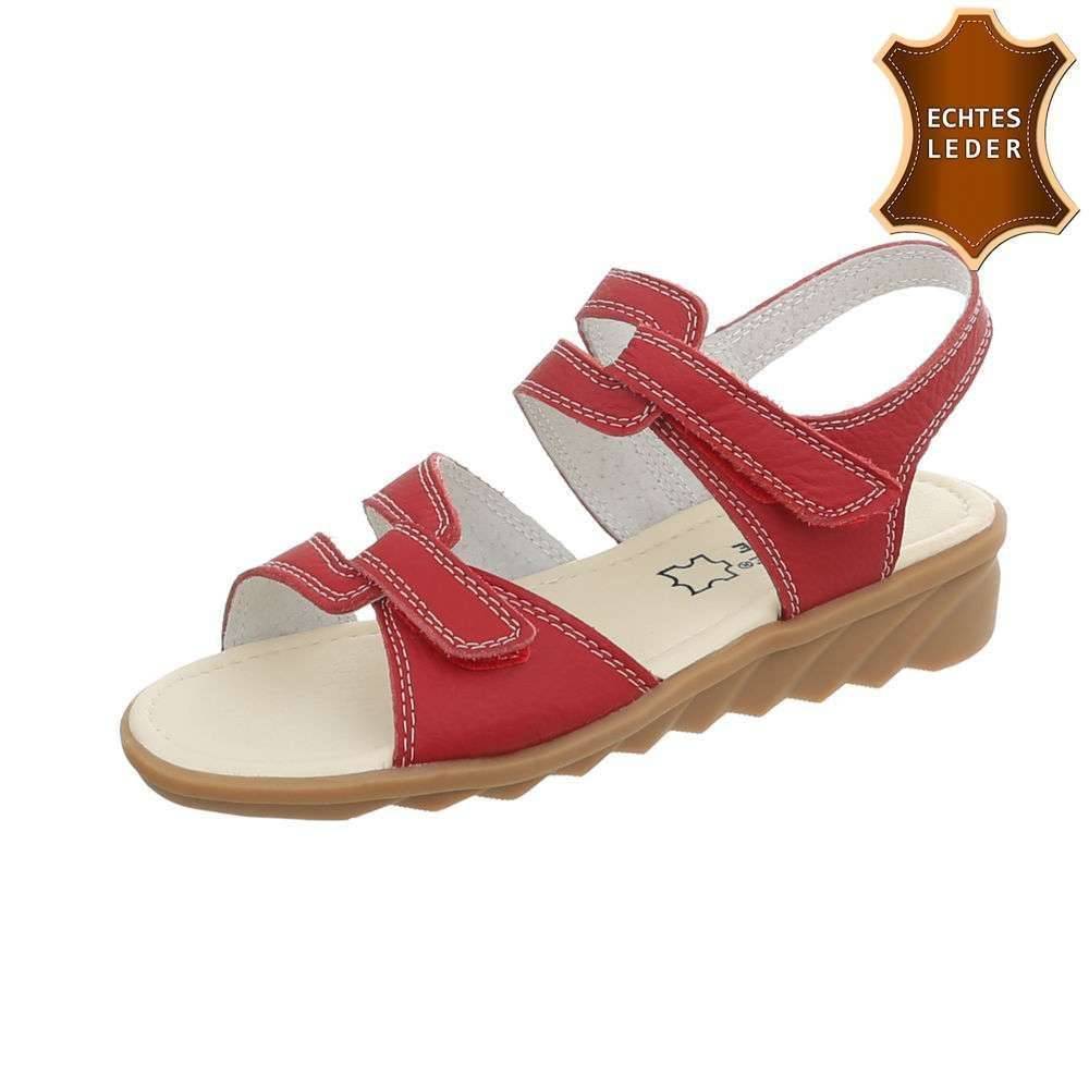 Neckermann Dames Sandalen Rood Leer neckermann kopen in de aanbieding