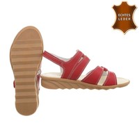 Damen Sandalen - rotes Leder