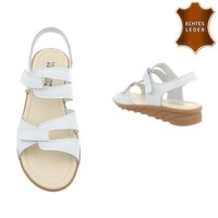 Damen Sandalen - weißes Leder