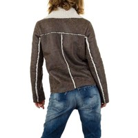 Damen Lammy Coat - grau