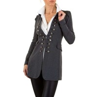 Lange Damen Blazer - grau