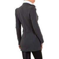 Lange Damen Blazer - grau