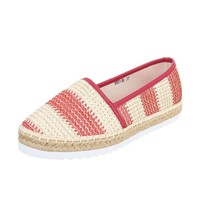 Damen Espadrilles - rot / beige