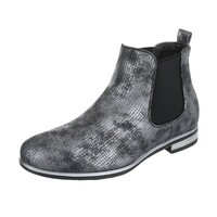 Damen Stiefeletten - schwarz / silber
