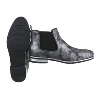 Damen Stiefeletten - schwarz / silber