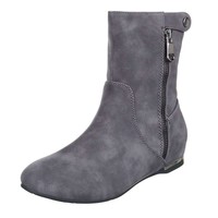 Halbtiefer Damen Stiefel - grau