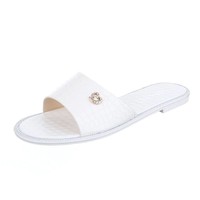 Damenschuh mit Lederoptik - weiß