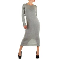 Langes Damen Kleid - grau