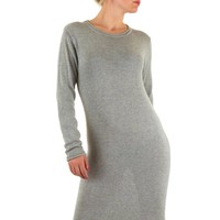 Langes Damen Kleid - grau