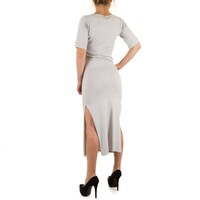 Langes Damen Kleid - LT.Grey