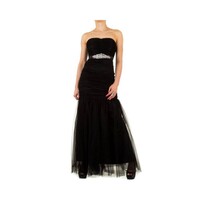 Trägerloses Abendkleid - schwarz