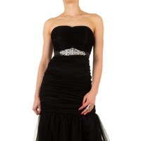 Trägerloses Abendkleid - schwarz