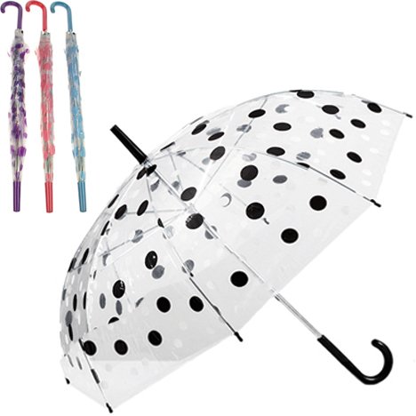 Neckermann Transparante Paraplu Met Stippen 74Cm Assorti neckermann kopen in de aanbieding Neckermann Transparante Paraplu Met Stippen 74Cm Assorti neckermann kopen in de aanbieding