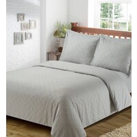 The Luxury Home Collection Lissabon 140x200/220+1-60X70 cm Silver Grey