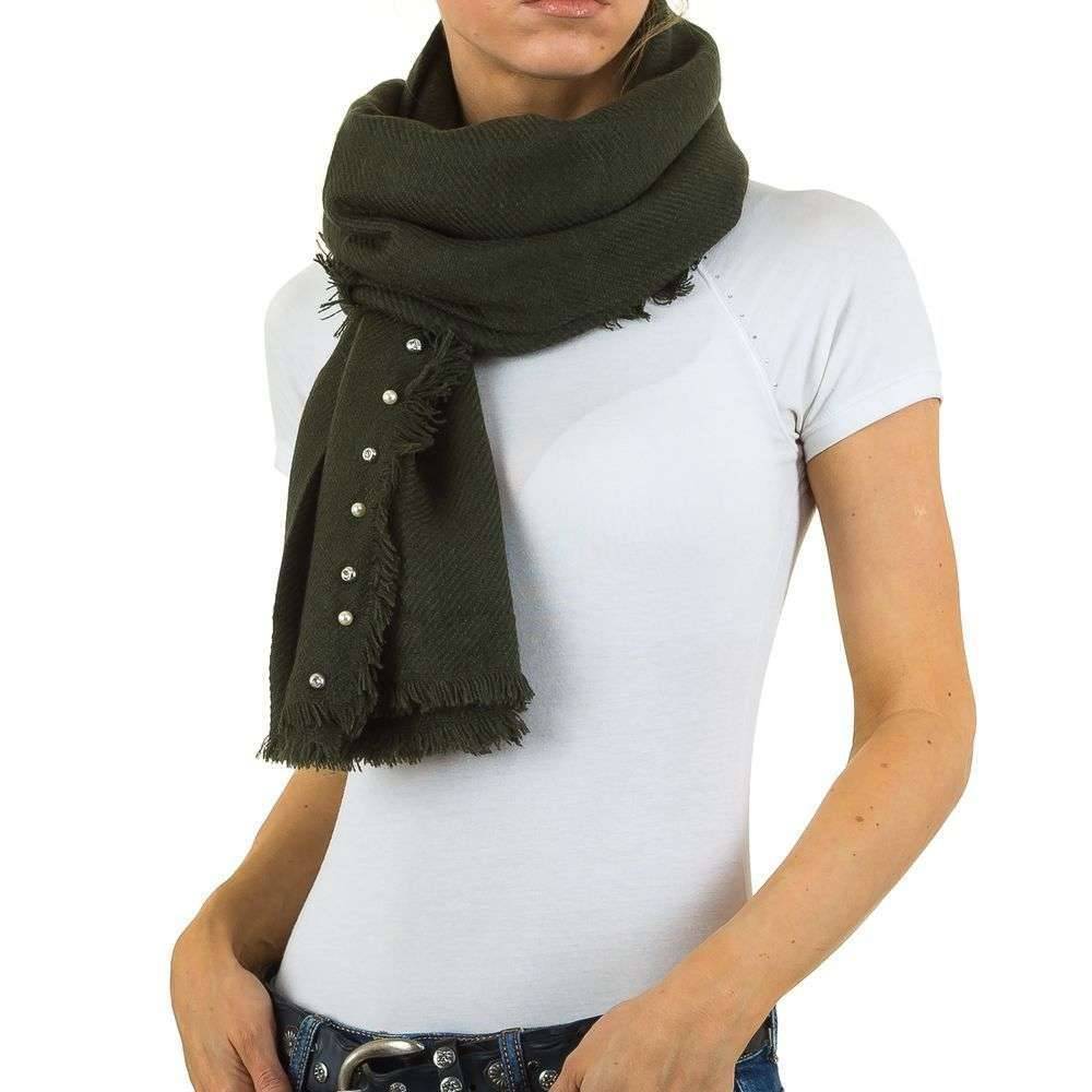 Best Fashion Dames Sjaal Met Parels Gr Een Maat Groen best fashion kopen in de aanbieding