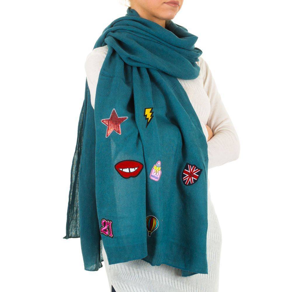 Best Fashion Dames Sjaal Gr Een Maat Petrol best fashion kopen in de aanbieding