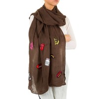 Damen Schal von Best Fashion Gr. one size - coffee