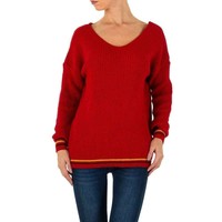 Damen Pullover Gr. eine Größe - rot