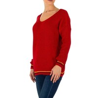 Damen Pullover Gr. eine Größe - rot