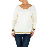 Damen Pullover Gr. eine Größe - weiß