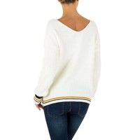 Damen Pullover Gr. eine Größe - weiß