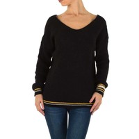 Damen Pullover Gr. eine Größe - schwarz