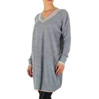 Großer Damenpullover Gr. eine Größe - grau