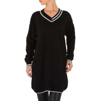 Großer Damenpullover Gr. eine Größe - schwarz