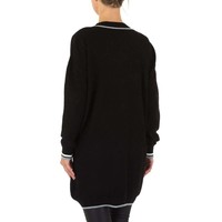 Großer Damenpullover Gr. eine Größe - schwarz