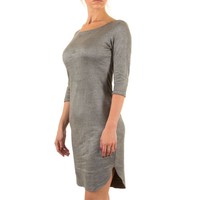 Damen Kleid mit luxuriösem Look - grau