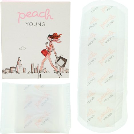 Maandverband 2 Peach Young Normal Met Vleugels peach young kopen in de aanbieding