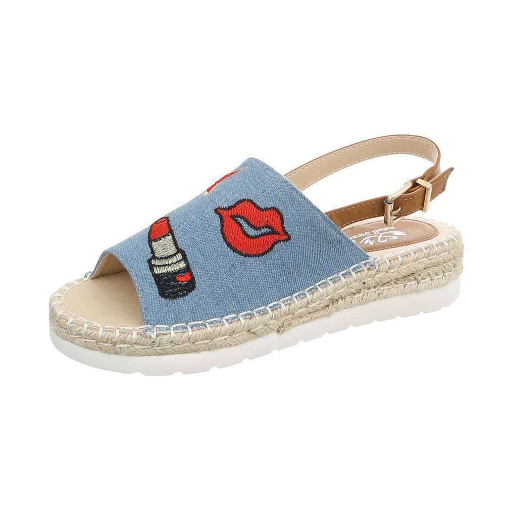 Neckermann Dames Platte Sandalen Lblauw neckermann kopen in de aanbieding