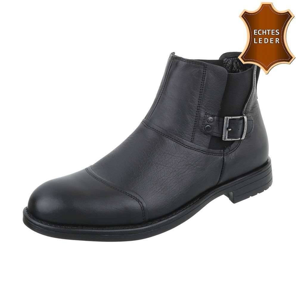 Neckermann Heren Lederen Halfhoge Schoen Zwart neckermann kopen in de aanbieding