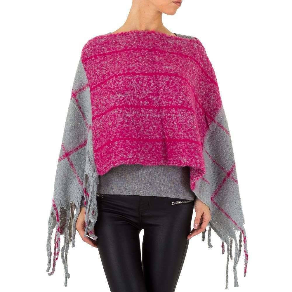 Dames Poncho Van Holala 1Maat Grijs Fuchsia holala kopen in de aanbieding Dames Poncho Van Holala 1Maat Grijs Fuchsia holala kopen in de aanbieding