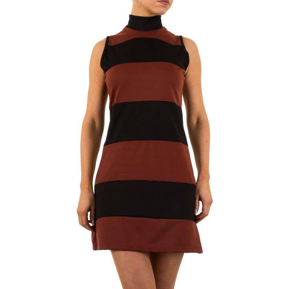 Neckermann Dames Jurk Zwart Roestbruin Gestreept neckermann kopen in de aanbieding