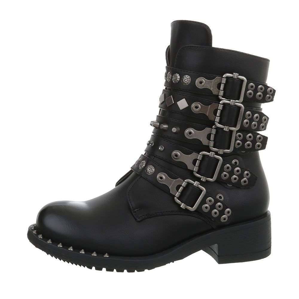 Neckermann Dames Western Bikerboots Zwart Met Riempjes neckermann kopen in de aanbieding Neckermann Dames Western Bikerboots Zwart Met Riempjes neckermann kopen in de aanbieding
