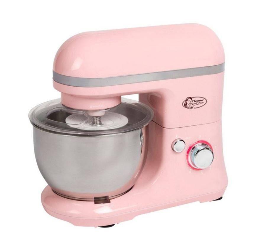 Bestron Keukenmachine Vichy Roze Akm900Sdp bestron kopen in de aanbieding
