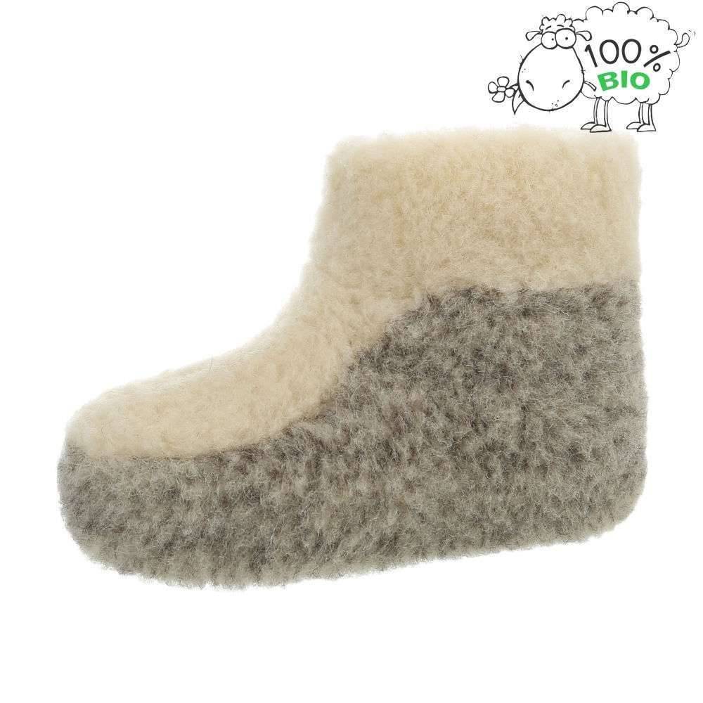 Neckermann Dames En Heren Pantoffel Van Echt Wol Grijswit neckermann kopen in de aanbieding