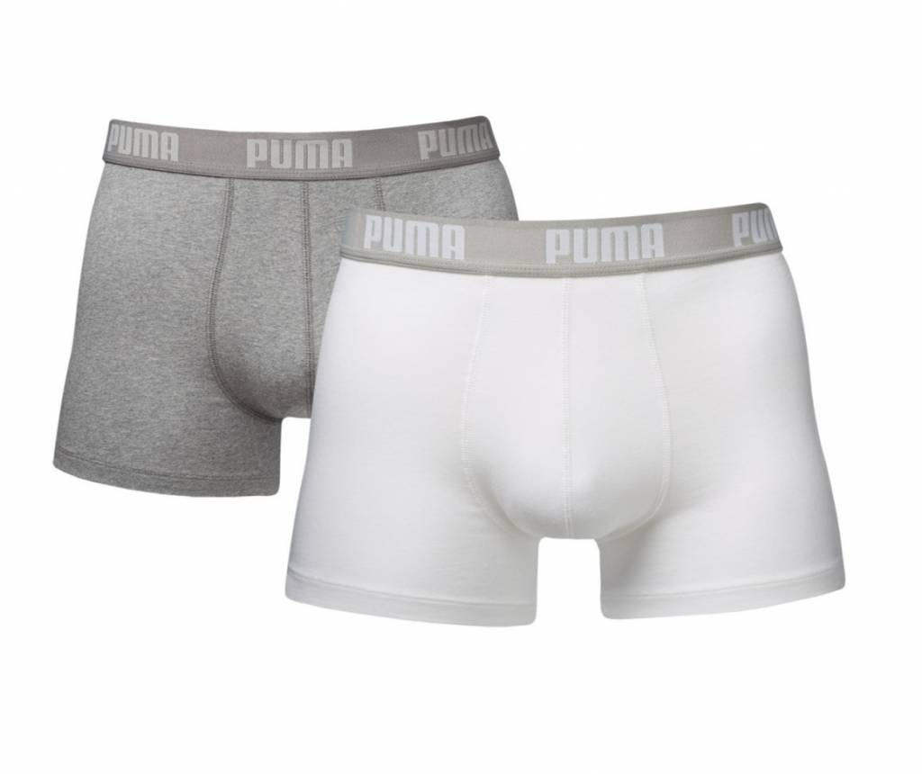 Puma Basic Boxershort 2 Pack Wit Grijs puma kopen in de aanbieding Puma Basic Boxershort 2 Pack Wit Grijs puma kopen in de aanbieding