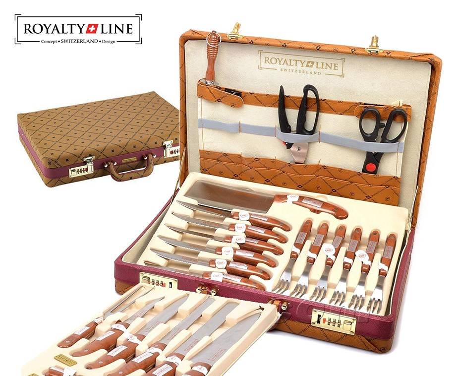 Royalty Line 25 Delige Messenset In Luxe Koffer royalty line kopen in de aanbieding