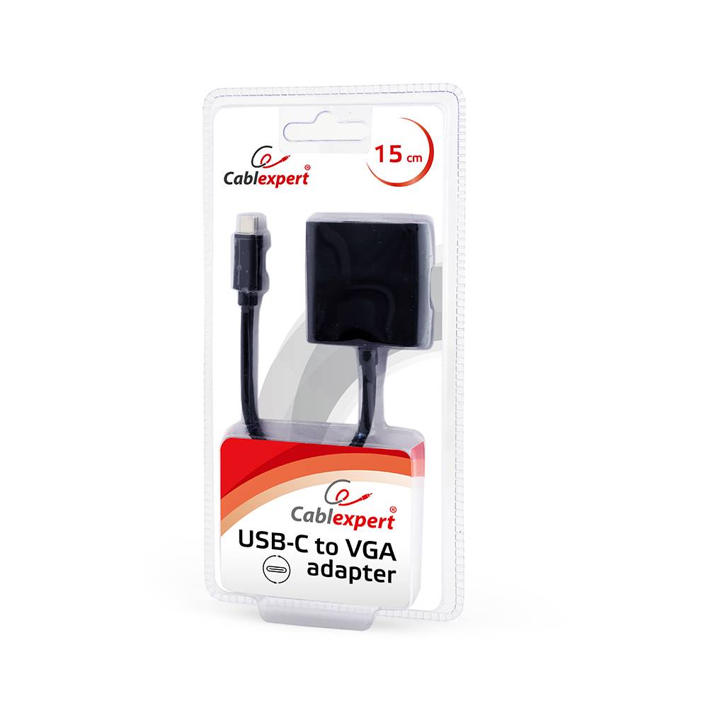Cablexpert Usb C Naar Vga Adapter Zwart Blister Verpakking cablexpert kopen in de aanbieding