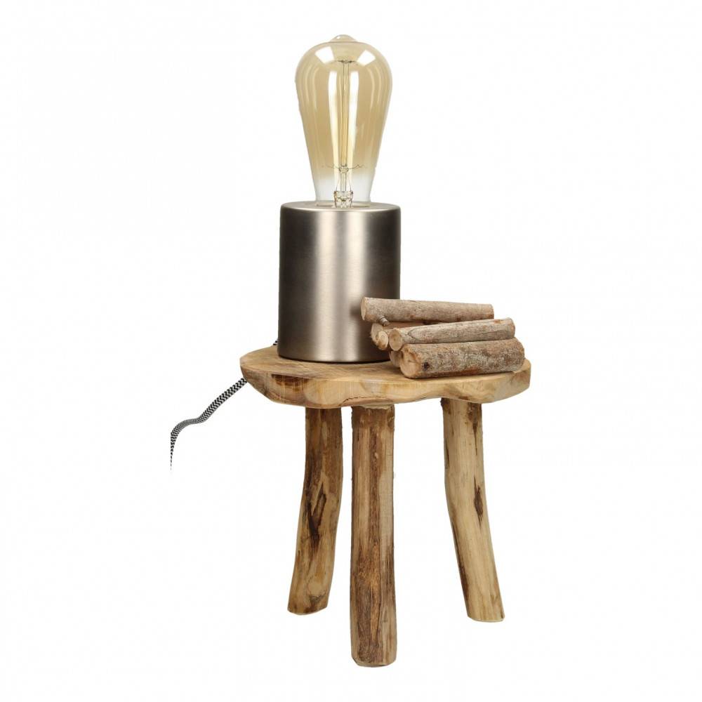 Neckermann Tafellamp Met Fitting Mat Zilver Dimbaar neckermann kopen in de aanbieding