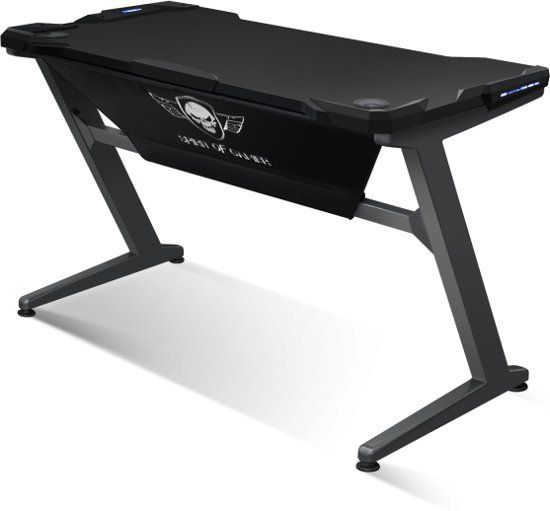 Spirit Of Gamer Gaming Desk 100 Met Blauwe Led Verlichting spirit of gamer kopen in de aanbieding
