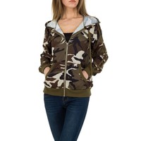 Damen Sweatjacke von JCL - Tarnung