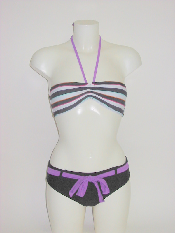 Neckermann Bikini Zwart Met Gekleurde Strepen neckermann kopen in de aanbieding