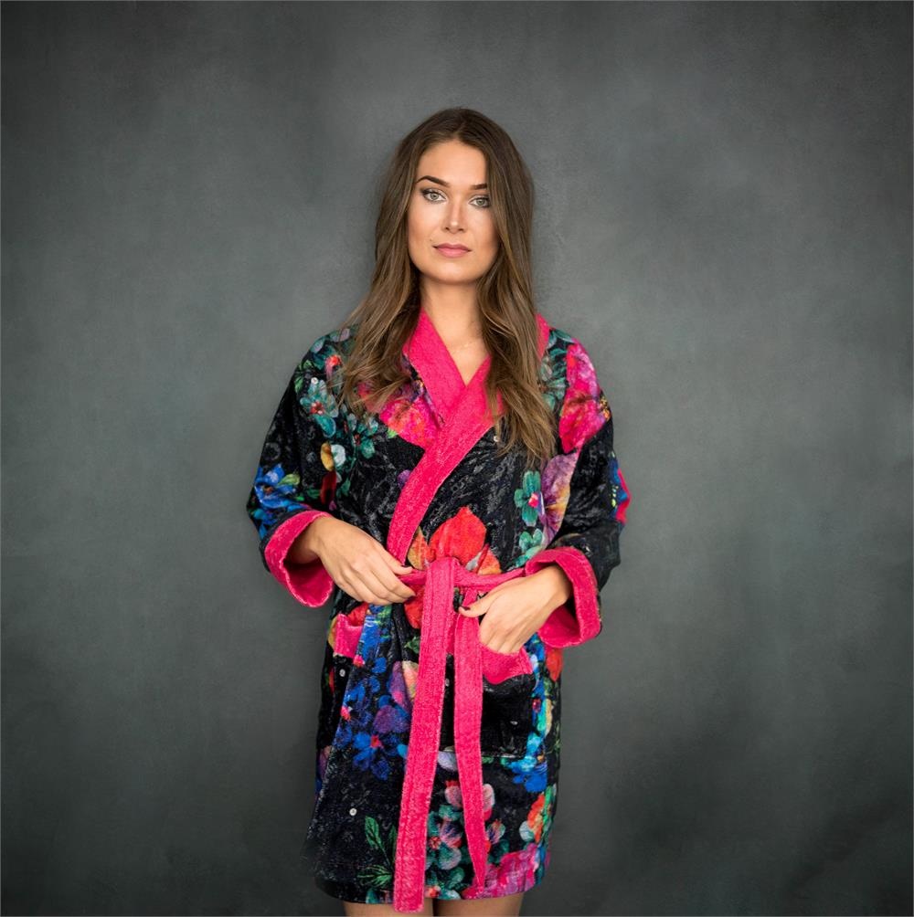 Melli Mello Badjas Loar Black melli mello kopen in de aanbieding