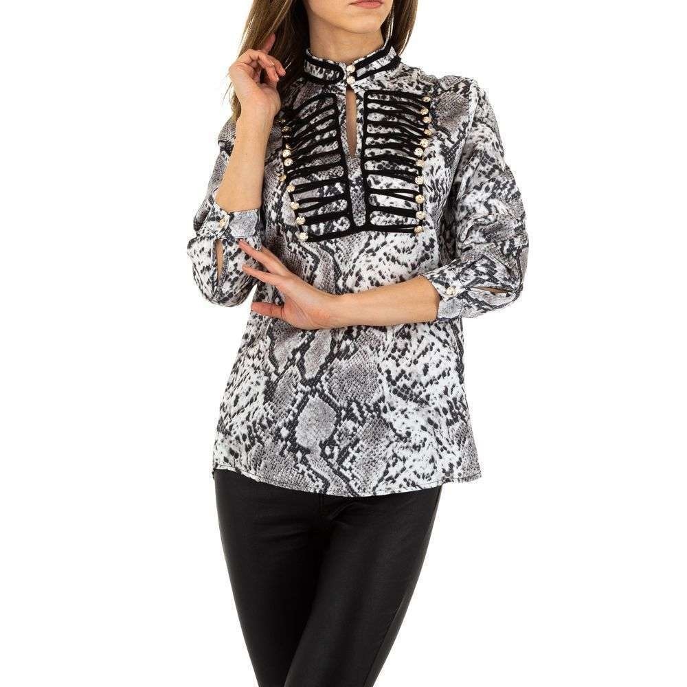 Shk Paris Dames Blouse Grijs Kl H227 shk paris kopen in de aanbieding