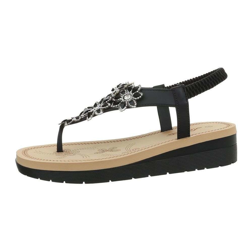 Neckermann Dames Flash Sandalen Zwart 1090 neckermann kopen in de aanbieding