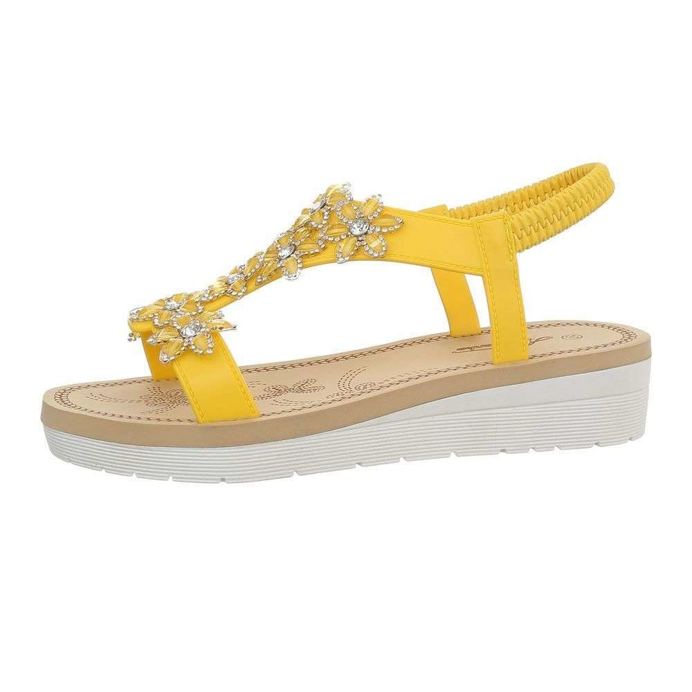 Neckermann Dames Flash Sandalen Geel 1082 neckermann kopen in de aanbieding